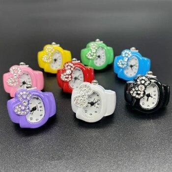 Elastic Strap Anime Ring Jewelry Clock Quartz Watch for Girls