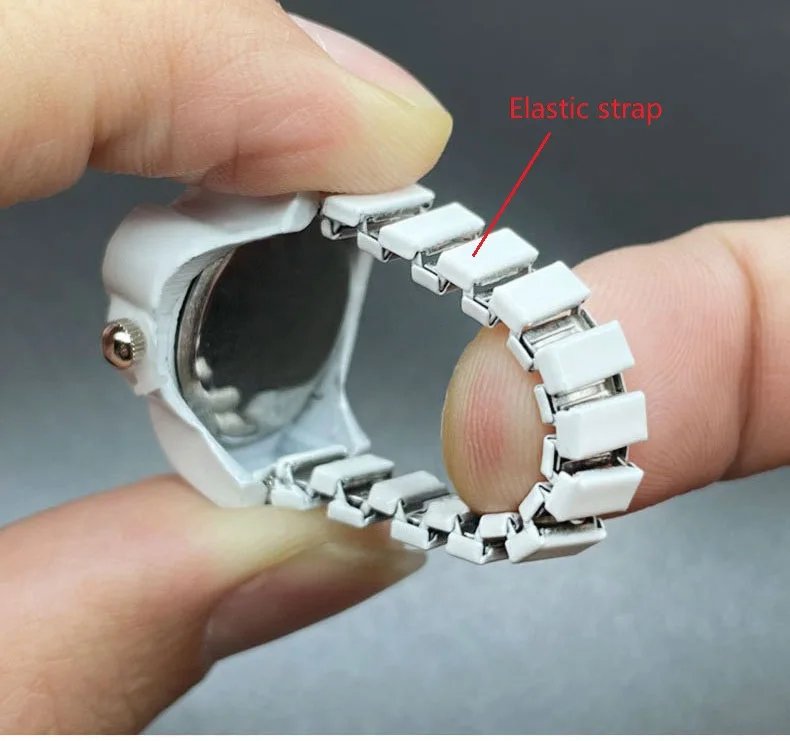Fashion Finger Watch Ring Super Cute Cartoon Mini Watches Elastic Strap Anime Ring Jewelry Clock Quartz Watch for Girls
