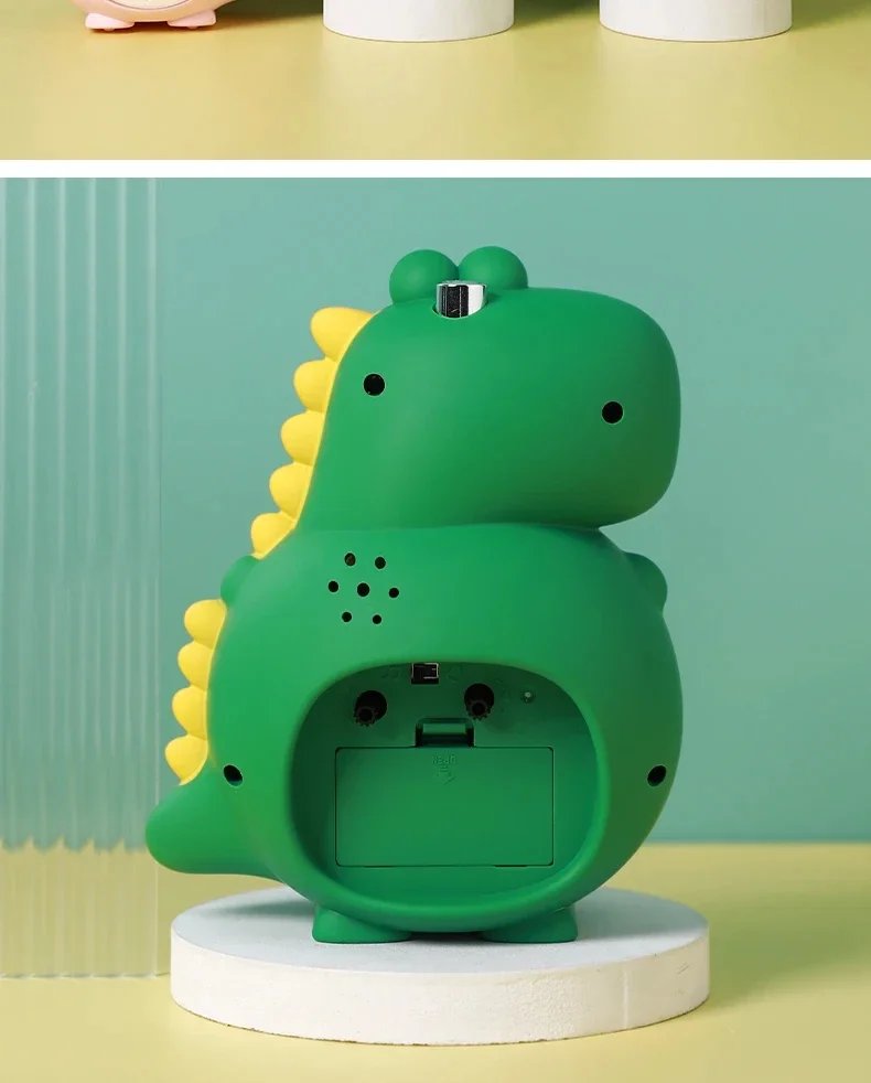 Dinosaur-Themed Alarm Clock for Kids - Wake-Up Light, Cute Cartoon Design, Perfect for Boys, Girls & School Students!
