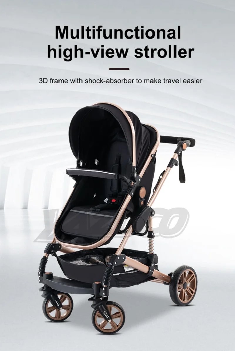 Luxurious 3 in 1 Baby Stroller Portable Travel Baby Carriage
