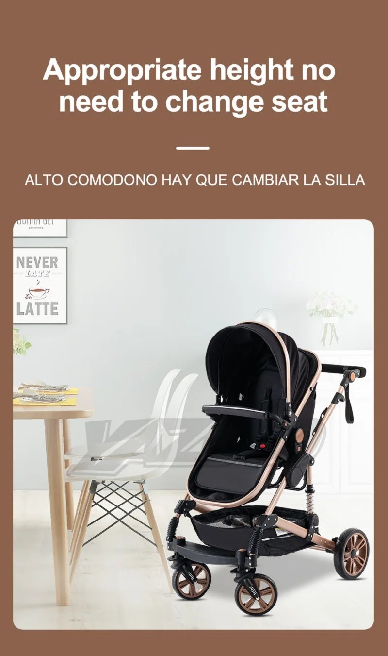 Luxurious 3 in 1 Baby Stroller Portable Travel Baby Carriage
