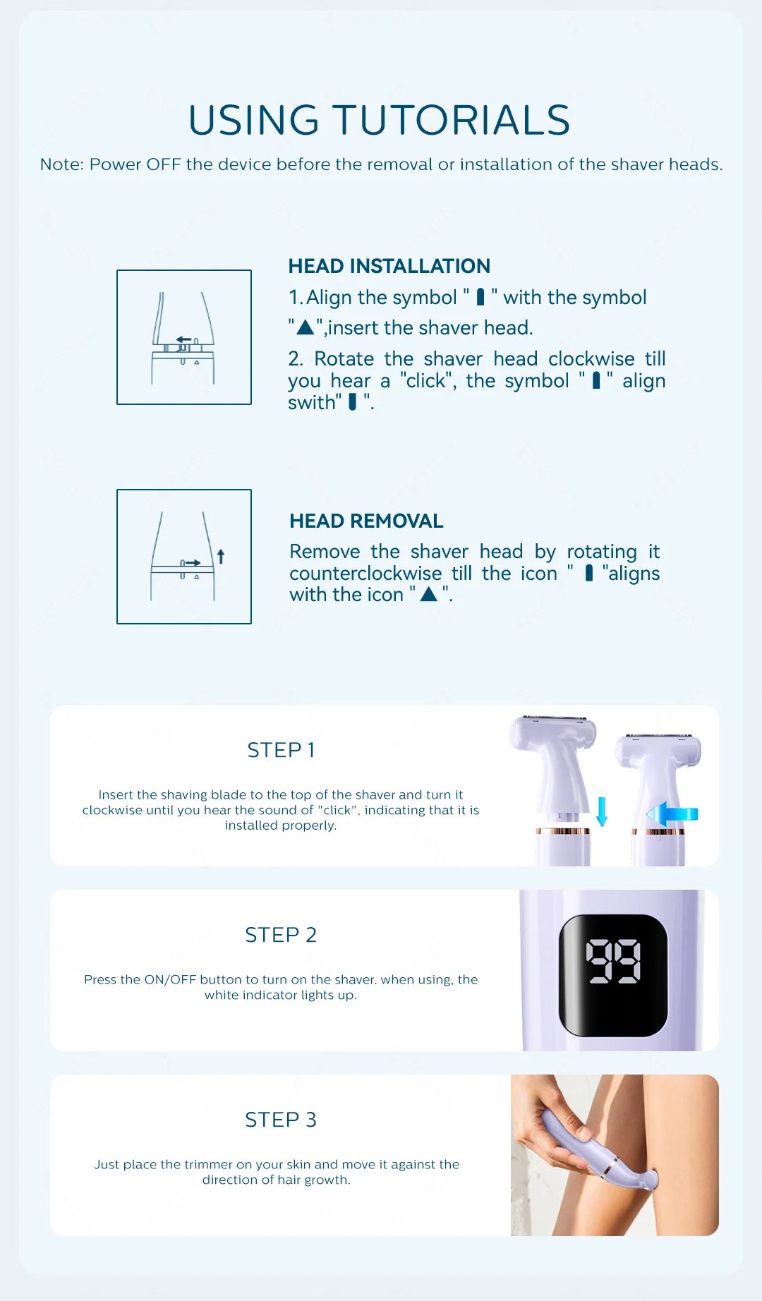 3-in-1 Women's Hair Trimmer