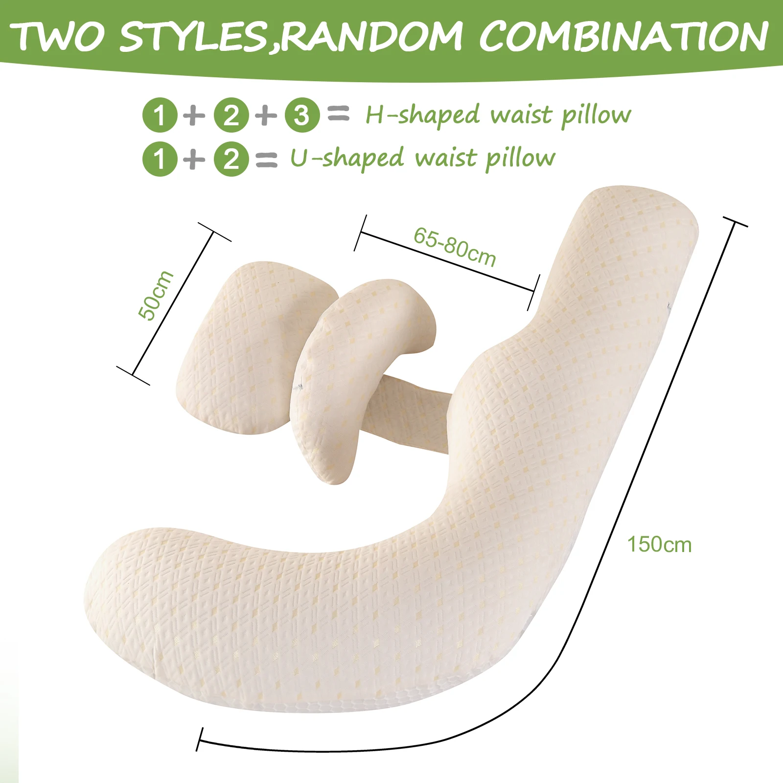 Pregnancy Pillows for Sleeping Soft Maternity Pillow for Pregnant Women Detachable and Adjustable Double Wedge with Cover