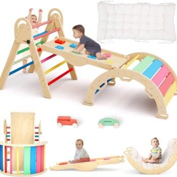 Montessori Indoor Toys Climbing Set: The Perfect Pikler Triangle for Kids’ Growth