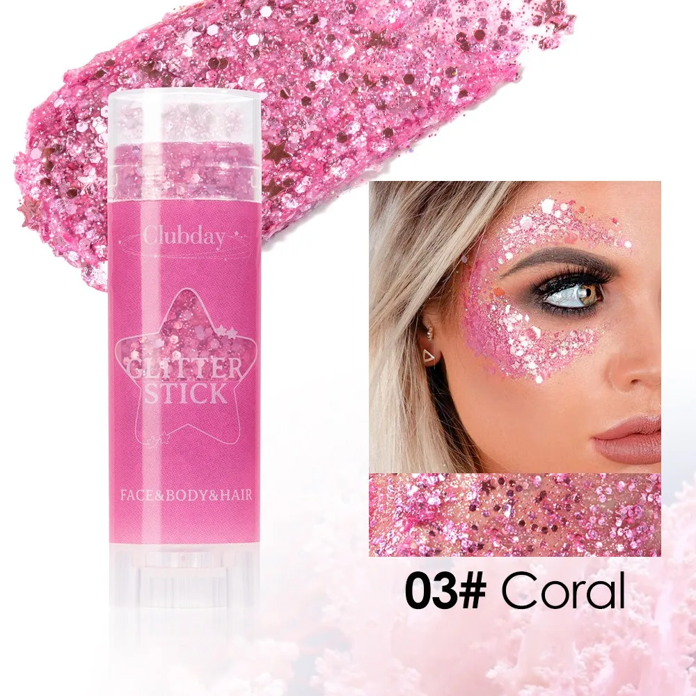 Sparkling Sequins Glitter Gel Stick Highgloss Shine White Pearl Pink Eyeshadow Glitter Face Body Painting Brighten Stage Makeup Sparkling Sequins Glitter Gel Stick Highgloss Shine White Pearl Pink Eyeshadow Glitter Face Body Painting Brighten Stage Makeup