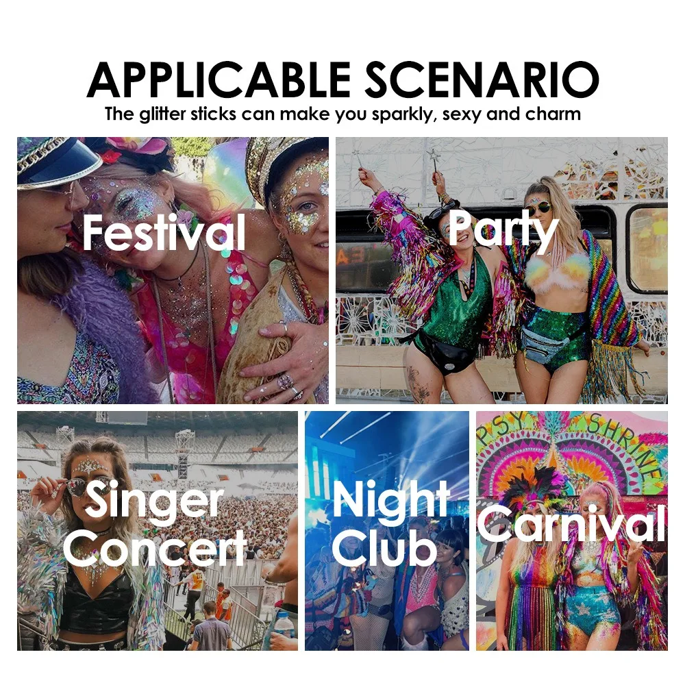 Sparkling Sequins Glitter Gel Stick Highgloss Shine White Pearl Pink Eyeshadow Glitter Face Body Painting Brighten Stage Makeup Sparkling Sequins Glitter Gel Stick Highgloss Shine White Pearl Pink Eyeshadow Glitter Face Body Painting Brighten Stage Makeup