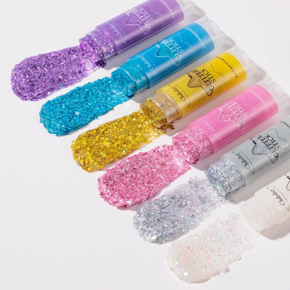 Sparkling Sequins Glitter Gel Stick Highgloss Shine White Pearl Pink Eyeshadow Glitter Face Body Painting Brighten Stage Makeup Sparkling Sequins Glitter Gel Stick Highgloss Shine White Pearl Pink Eyeshadow Glitter Face Body Painting Brighten Stage Makeup