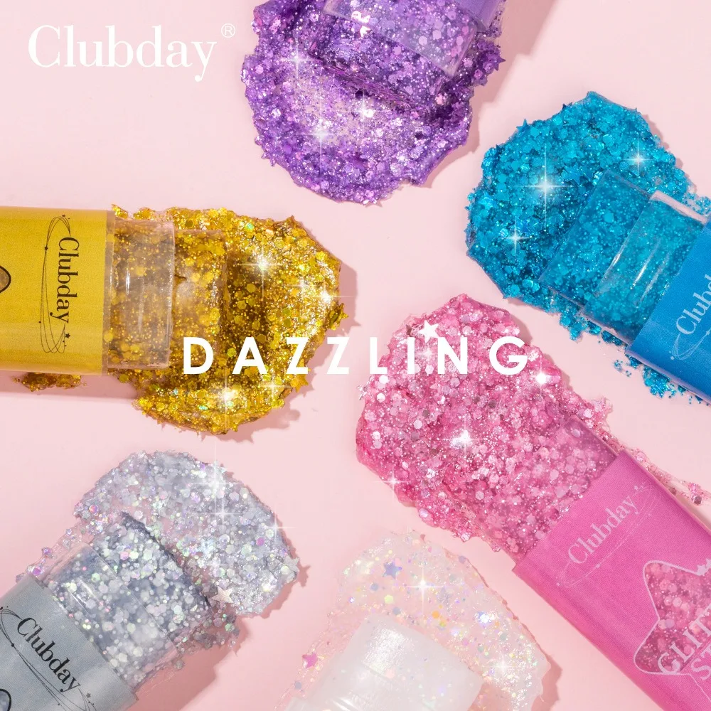 Sparkling Sequins Glitter Gel Stick Highgloss Shine White Pearl Pink Eyeshadow Glitter Face Body Painting Brighten Stage Makeup Sparkling Sequins Glitter Gel Stick Highgloss Shine White Pearl Pink Eyeshadow Glitter Face Body Painting Brighten Stage Makeup